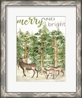 Framed Merry & Bright Deer