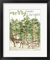 Framed Merry & Bright Deer