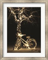 Framed Snowy Bicycle