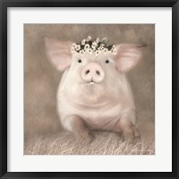 Framed Painted Piggy