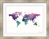Framed Cosmos Watercolor World