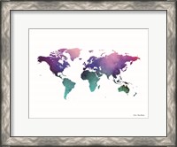 Framed Cosmos Watercolor World