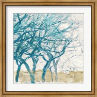Framed 'Turquoise Trees I' border=