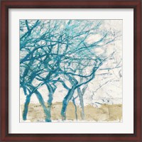 Framed 'Turquoise Trees I' border=