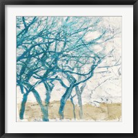 Turquoise Trees I Framed Print