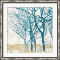 Framed 'Turquoise Trees II' border=