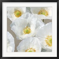 Poppies on Taupe II Framed Print