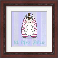 Framed Li'l Zebra