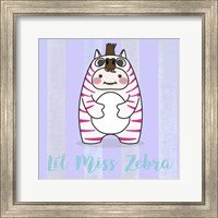 Framed Li'l Zebra