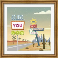 Framed 'Believe You Can... (detail II)' border=