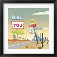 Framed 'Believe You Can... (detail II)' border=