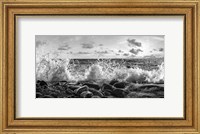 Framed Waves Crashing, Point Reyes, California (detail, BW)
