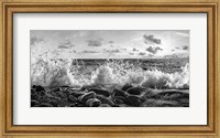 Framed Waves Crashing, Point Reyes, California (detail, BW)