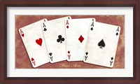 Framed Four Aces (Red)