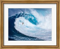 Framed Surfing the Big Wave, Tasmania