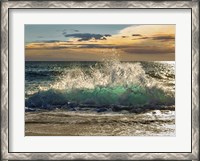 Framed Wave Crashing on the Beach, Kauai Island, Hawaii