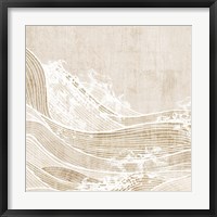 Framed 'Tidal Waves I' border=