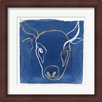 Framed Indigo Ox