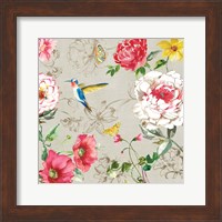 Framed Hummingbird Botanical II