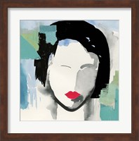 Framed Girl with Red Stripes II