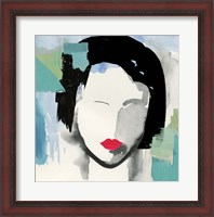 Framed Girl with Red Stripes II