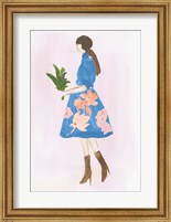 Framed Girl with Plant