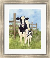 Framed Farm Family Cows