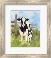Framed Farm Family Cows