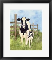 Framed Farm Family Cows