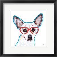 Framed 'Bespectacled Pet I' border=