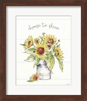 Framed 'Sunflower Fields I' border=