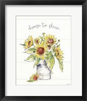 Framed 'Sunflower Fields I' border=