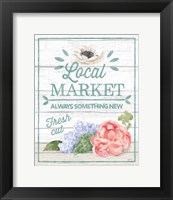 Framed Pastel Flower Market V