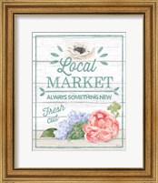 Framed 'Pastel Flower Market V' border=