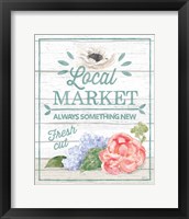 Framed 'Pastel Flower Market V' border=