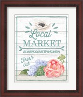 Framed Pastel Flower Market V