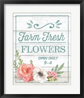Framed Pastel Flower Market IV