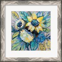 Framed Sage and Sunflowers I