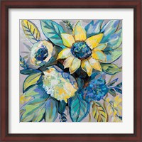 Framed Sage and Sunflowers I