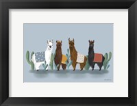 Framed Delightful Alpacas V