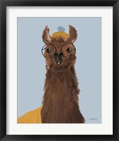 Framed 'Delightful Alpacas III' border=