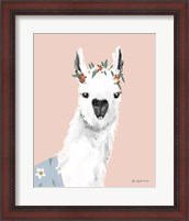 Framed 'Delightful Alpacas I' border=
