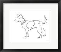 Framed Ink Dog IV