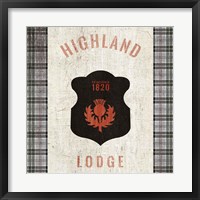 Framed Tartan Lodge Shield I