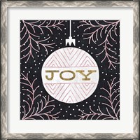 Framed Jolly Holiday Ornaments Joy Metallic