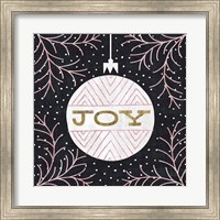 Framed Jolly Holiday Ornaments Joy Metallic