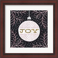 Framed Jolly Holiday Ornaments Joy Metallic