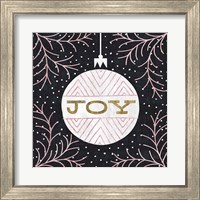 Framed 'Jolly Holiday Ornaments Joy Metallic' border=