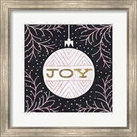 Framed 'Jolly Holiday Ornaments Joy Metallic' border=