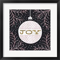 Framed 'Jolly Holiday Ornaments Joy Metallic' border=